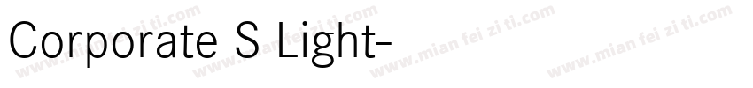 Corporate S Light字体转换